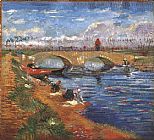 Famous Pont Paintings - Pont sur le canal Vigueirat 1888